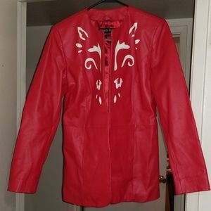 GENUINE LEATHER JACKET!!! LIKE NEW!!! Size S